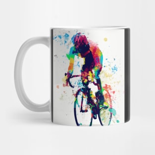 Racing Bike Cyclist Rainbow Mug